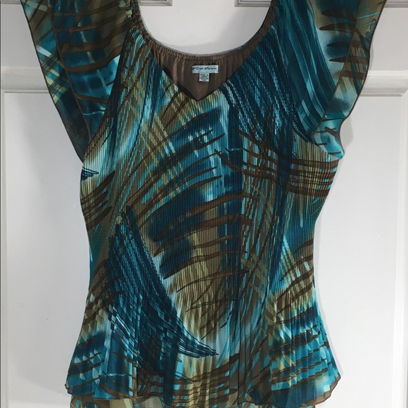 VIOLIN Woman’s Accordion Pleated Pullover Blouse 2X - Picture 3 of 16